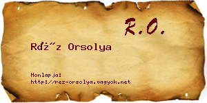 Réz Orsolya névjegykártya