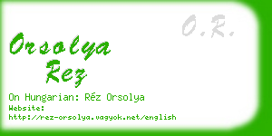 orsolya rez business card